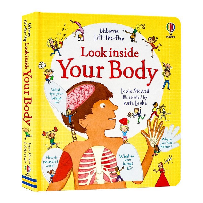 Usborne看里面系列 人体 Look inside Your Body 英文原版绘本 身体百科 精装纸板翻翻书 儿童英语启蒙图画书 尤斯伯恩科普