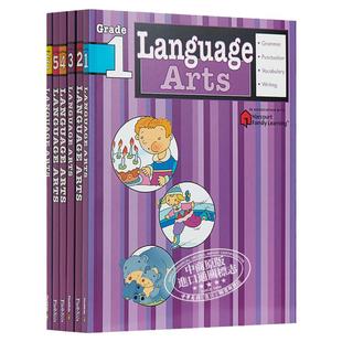 Harcourt Family Learning Language 系列 Flash Kids Language Arts Grade 1-6 英文原版 哈考特家庭英语学习练习册 语言的艺术