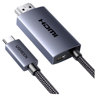 绿联typec转hdmi带供电手机投屏线连接电视笔记本电脑平板外接显示器投影仪4k高清适用iphone苹果17华为小米