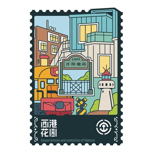 西港花园旋转冰箱贴秦皇岛北戴河开埠地文创旅游纪念品礼物伴手礼