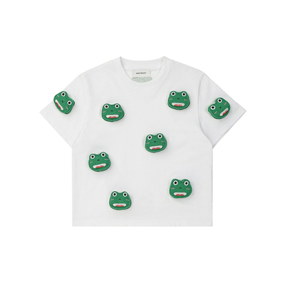 SQQZ PROJECT 儿童款原创立体塞棉 满身青蛙短袖T恤童装