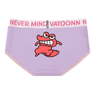 女士卡通三角内裤纯棉暴怒鳄鱼印花中腰收腹宽腰带抗菌裆透气大码