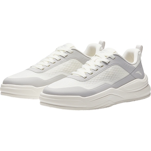 安踏胶弹板鞋男鞋夏季2026新款增高小白鞋轻便网面透气运动鞋子男