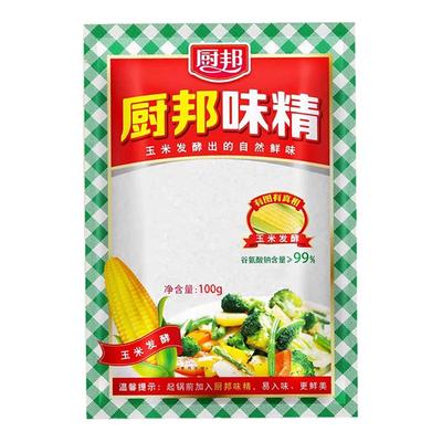 厨邦味精100g小袋无添加家用厨房炒菜火锅煲汤增味调味提鲜调味料