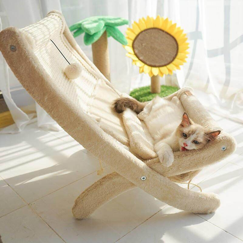 宠物猫咪沙发床猫晒太阳椅子窗台睡觉躺椅猫床剑麻猫抓板猫窝睡床