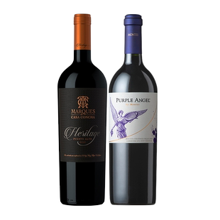 【自营】智利进口红酒干露魔爵红副牌侯爵传世干红葡萄酒双支礼盒