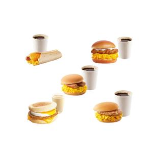 麦唛当劳超值早餐两件套(5选1)猪柳原味板烧鸡腿图林麦满分