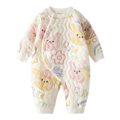 婴儿连体衣保暖秋冬季夹棉冬装