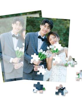 婚礼签到磁吸拼图定制带相框画架