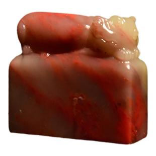 西泠印社巴林鸡血石螭虎钮长方章印章孤品印石印材书法国画藏书章金石印章篆刻石材章料送礼收藏