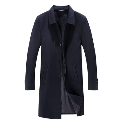 老爸吉祥中长款春秋商务休闲风衣