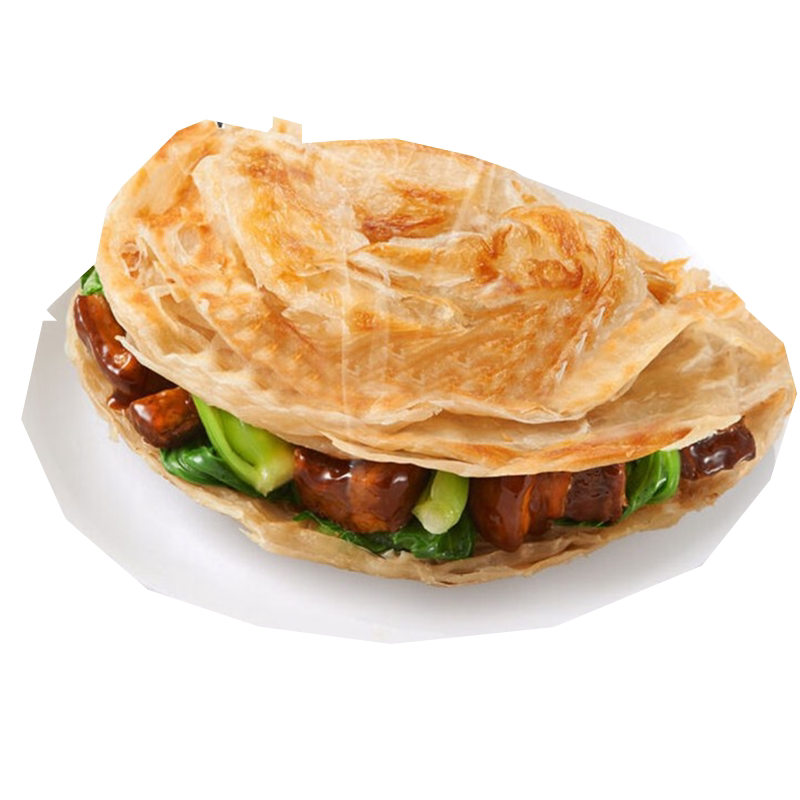 台湾手抓饼50片家庭冷冻早餐饼