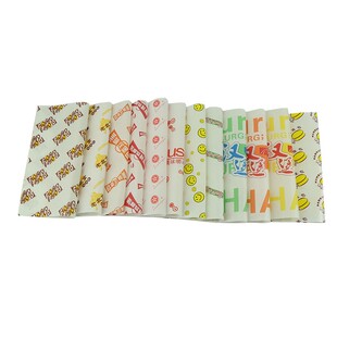 汉堡纸 定做笑脸防油纸袋子墨西哥鸡肉卷台湾饭团包装900张定制