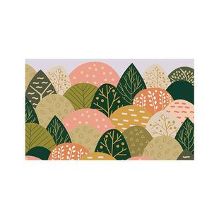 绿植厨房地垫长条pvc皮革防滑脚垫防油防水家用垫子进门门垫地毯