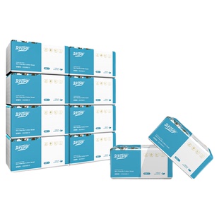 好百年棉爽肤巾XL码4层480张抽纸8包一提实惠装家用面巾纸卫生纸