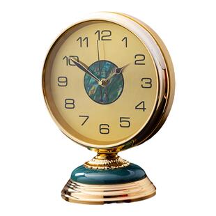 轻奢摇摆客厅简约时钟美式静音卧室床头钟表高端台式装饰摆件座钟