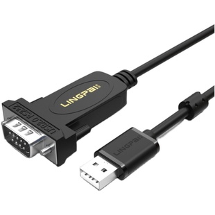 灵派 usb转rs232串口线Type-C转换器公母头英国FT232芯片DB九针工业级转接头COM口通讯线USB转232串口转换线