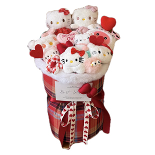 helllokitty凯蒂猫玩偶花束可爱惊喜生日毕业礼物闺蜜女朋友新年