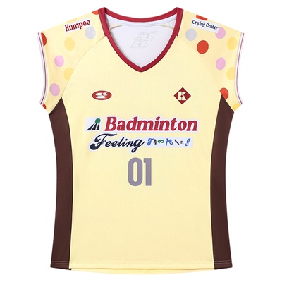 CryingCenterx薰风联名2.0吸湿速干小飞袖拼色波点羽毛球休闲赛服