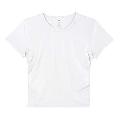 露露乐蒙Nulu面料短款短袖T恤女