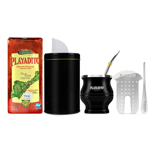 送茶隔阿根廷进口马黛茶专用杯子过滤吸管勺玛代岱戴茶罐隔板套装