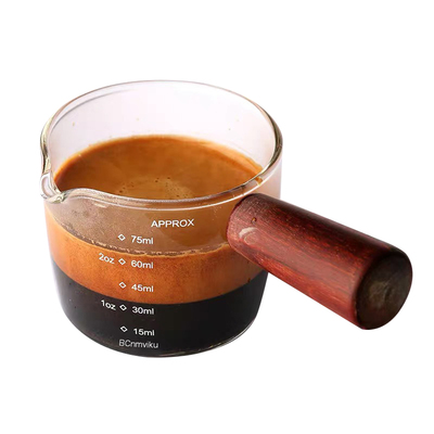 双嘴浓缩杯咖啡液萃取刻度量杯