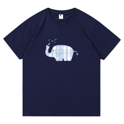 正肩短袖甜美常规纯棉T恤女