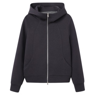 THESOONG/秋冬保暖轻量90白鹅绒双面空气层卫衣羽绒服外套女加厚