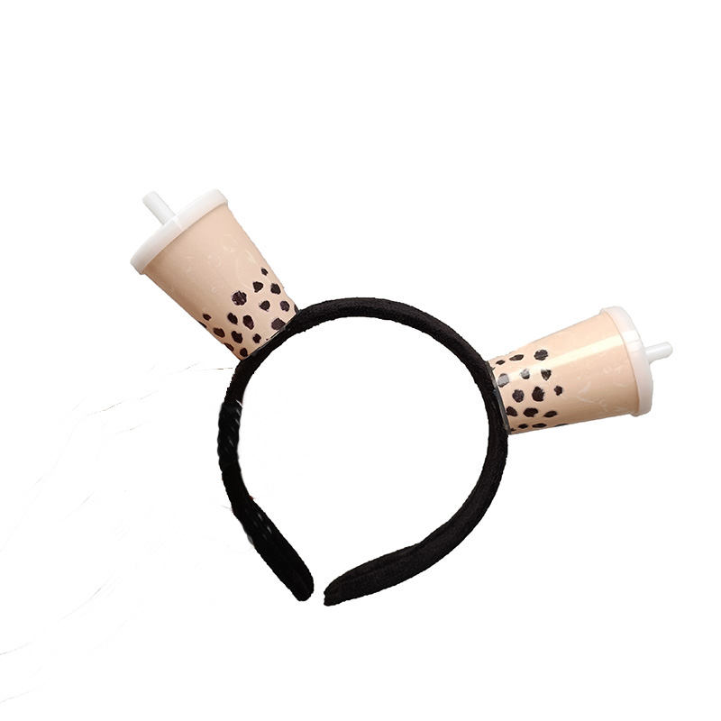 网红搞笑饭团奶茶可乐甜筒咖啡薯片食物直播间搞怪发箍头箍发夹子