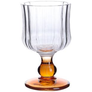 法式中古高脚杯红酒杯家用香槟杯漂亮玻璃杯女高颜值香槟鸡尾酒杯