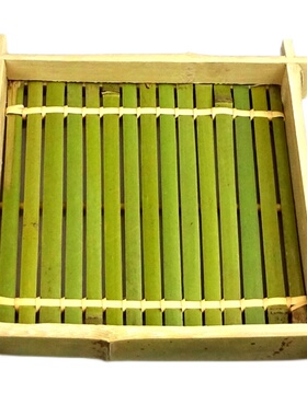 长方形竹编馒头方格水果篮子手工制品收纳筐菜盘菜筐中式托盘篮子