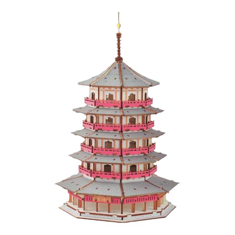 雷峰塔手工塔材料木制拼装拼图diy皇妃塔