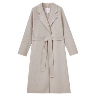 水云间老钱风超长过膝羊毛大衣女row系西装款双面毛呢外套骆驼绒