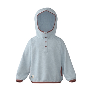 【新品】papa爬爬冬季新品儿童长袖T恤男女童保暖半高领连帽上衣
