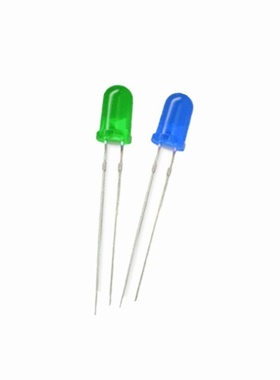 f5红发红灯珠5mm红灯发蓝灯珠灯橙色蓝黄绿插式直二极管led光黄