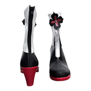 三月七长月夜cos鞋黑白高跟靴子二次元动漫cosplay鞋崩坏星穹铁道