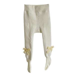 抗零下10度女童加绒加厚连裤袜儿童纯棉婴儿绒保暖蝴蝶结打底裤冬