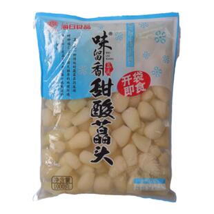 味留香1000g大袋甜酸湘阴脆藠头教茭头荞头开胃下饭菜即食泡菜特