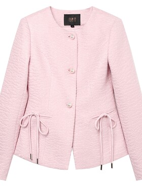 白鹿语冬款加棉加厚保暖棉服25冬款气质温柔甜美优雅修身棉衣外套
