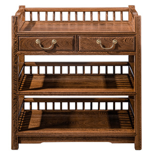 红木家具鸡翅木餐边柜实木茶水柜中式仿古茶边柜小茶柜家用储物柜