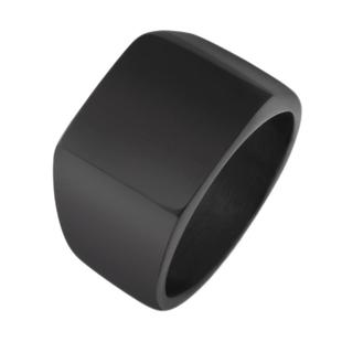 泰爱你光面大板平面戒指男钛钢指环潮人个性霸气配饰简约刻字