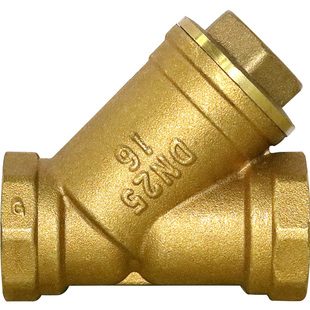 上海 黄铜y型过滤器4分6分dn25空调水管配件螺纹排污自来水过滤阀