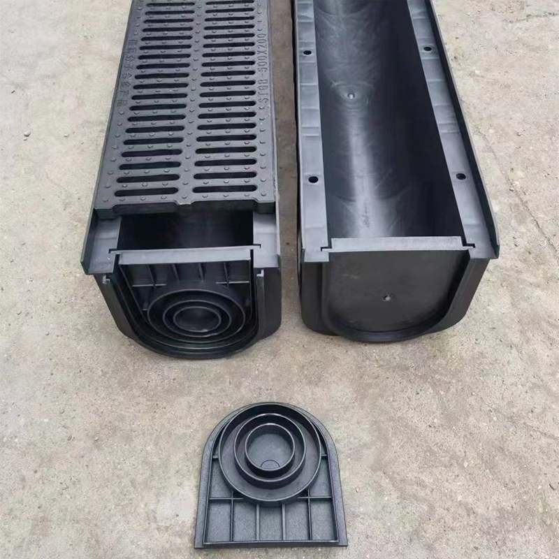 HDPE塑料成品排水沟槽免堆砌U型下水槽庭院厨房下水道地沟排水槽
