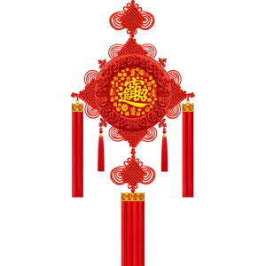 彩莹客厅大号电视背景墙中国结