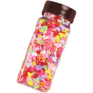 蛋糕装饰幻彩糖珠糖针网红情人节马卡龙色糖果彩色圈圈爱心装饰糖