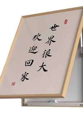新中式电表箱装饰画入户餐厅遮挡