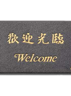 欢迎光临地垫进门出入平安迎宾脚垫室外门口商用地毯家用丝圈门垫