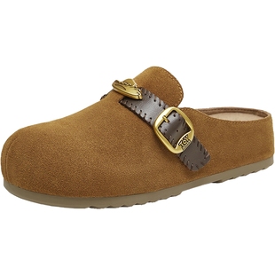 天美意玩具总动员联名胡迪厚底沙发勃肯鞋软底单鞋女秋新款毛毛鞋