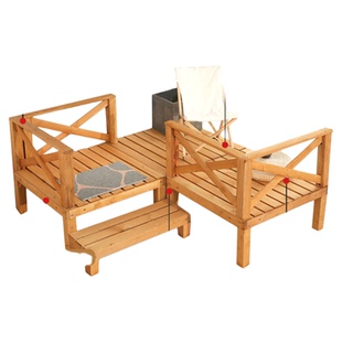 室外别墅防腐木平台户外庭院地台花园榻榻米楼顶露台实木地板装饰