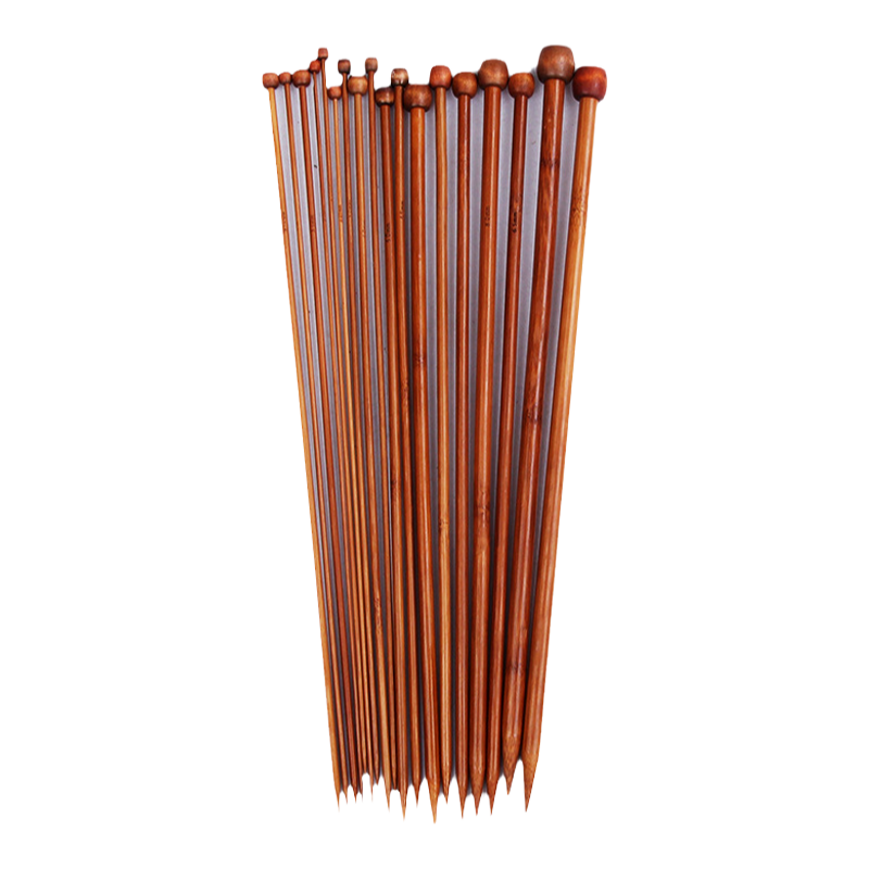 碳化竹棒针35cm25cm单头竹炭棒针